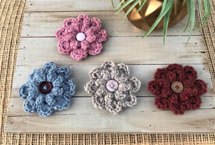 Crochet Autumn Berry Flower Diagram