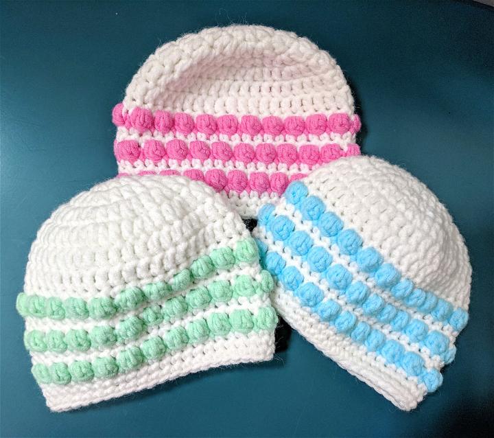 Crochet Baby Bobble Beanie Design