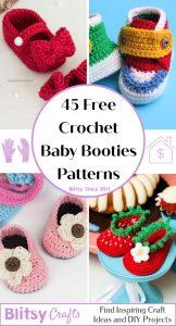 45 Free Crochet Baby Booties Patterns (PDF Pattern) - Blitsy