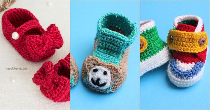 45 Free Crochet Baby Booties Patterns (PDF Pattern)