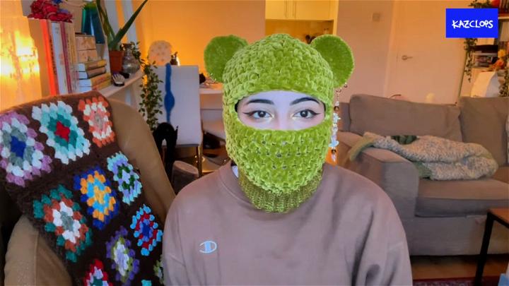 Crochet Bear Balaclava Pattern With Ears