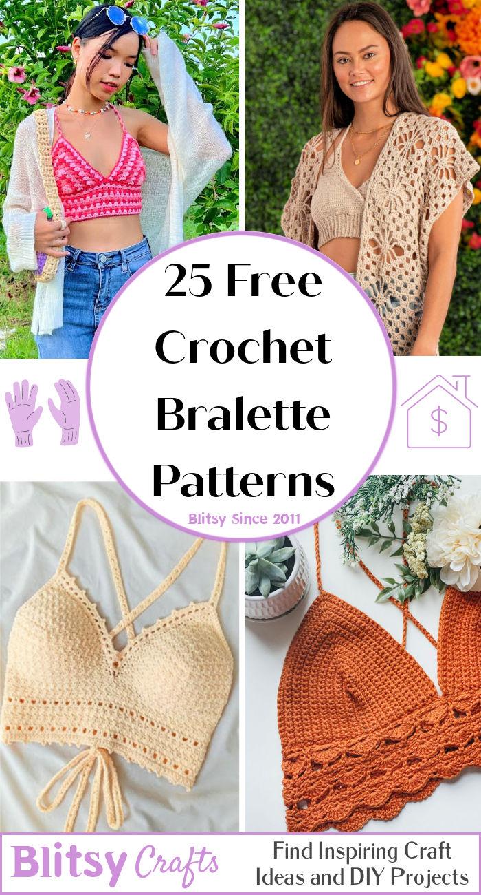 25 Free Crochet Bralette Patterns (Crochet Bra Top Pattern)