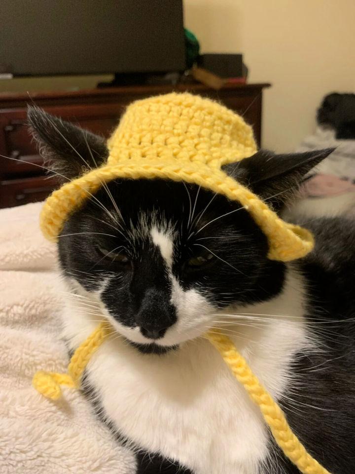 How to Crochet Bucket Cat Hat - Free Pattern