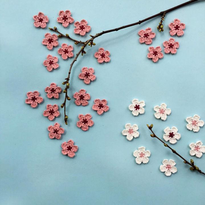 Fastest Crochet Cherry Blossom Tiny Flower Pattern