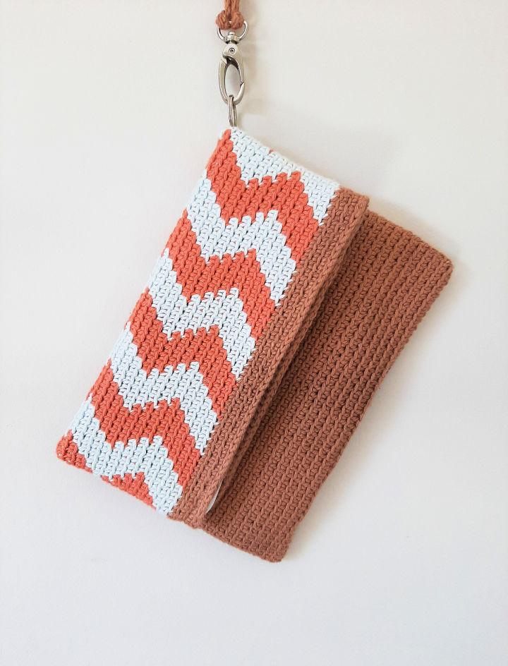 Crochet Chevron Fold Over Clutch Pattern