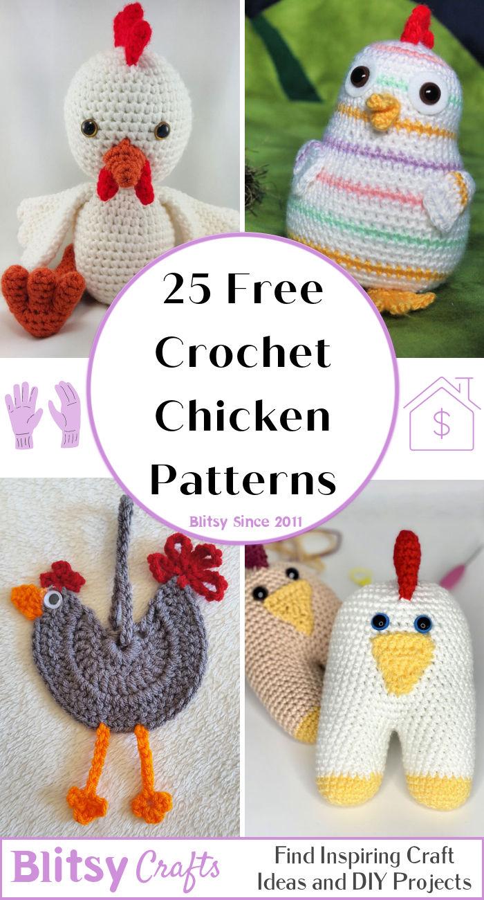 25 Free Crochet Chicken Patterns (PDF Crochet Chicken Pattern)