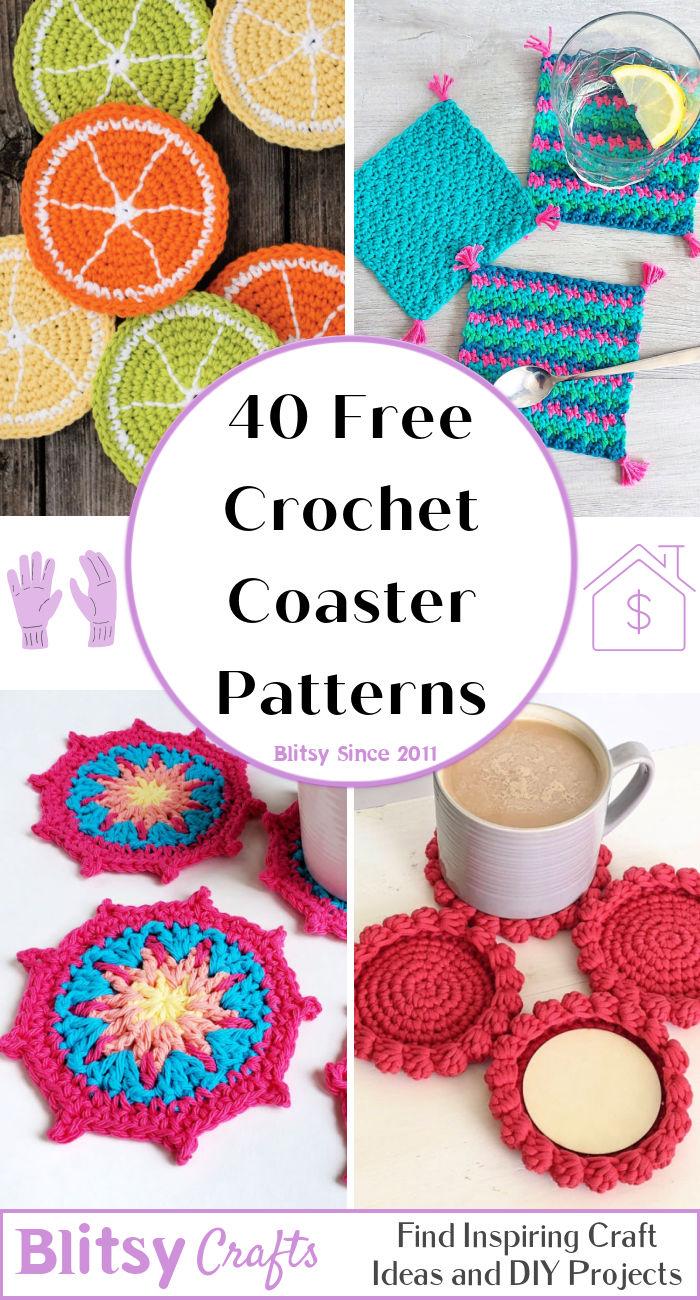 40 Free Crochet Coaster Patterns (Crochet Coasters Pattern)