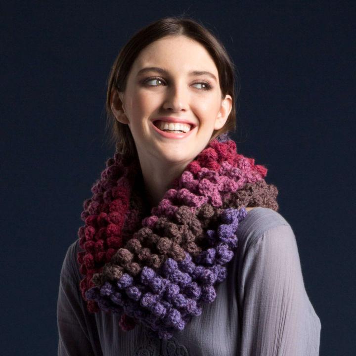 Amazing Crochet Corner to Corner Bobble Cowl Pattern