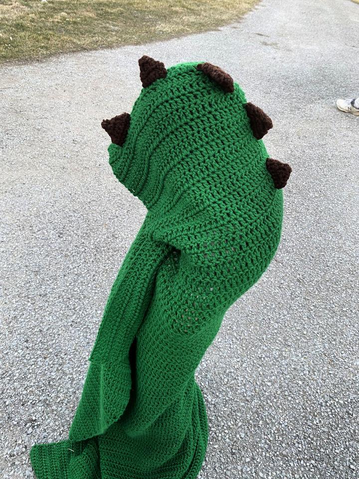 Crochet Dinosaur Hooded Blanket Pattern