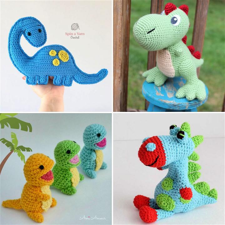 40 Free Crochet Dinosaur Patterns (Amigurumi Pattern)