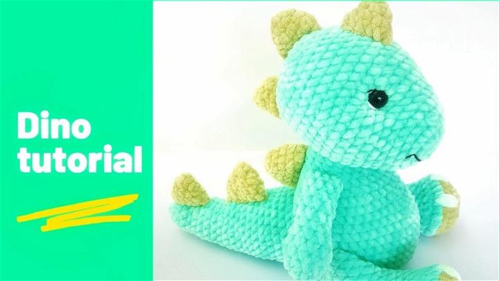 Simple Crochet Dinosaur Plush Tutorial