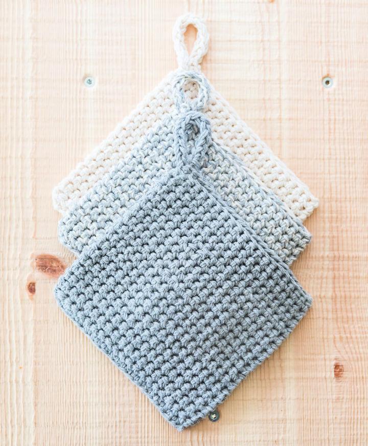 Crochet Double Thick Potholders Pattern for Beginners