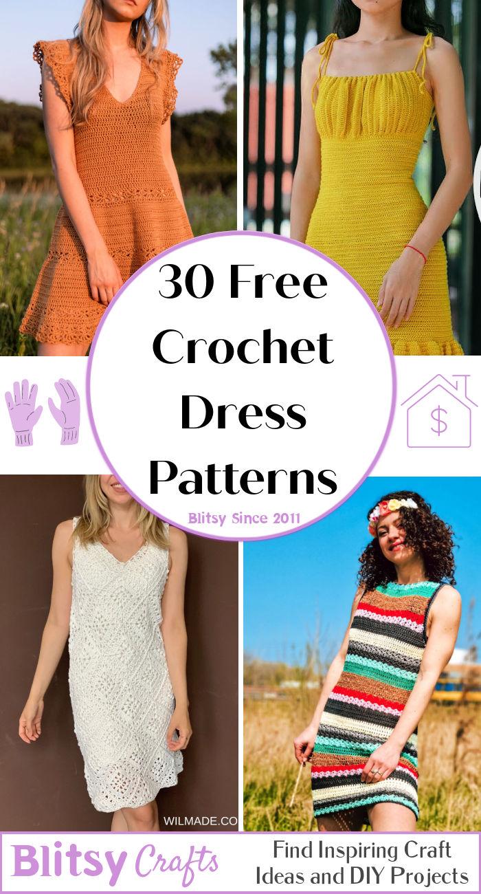 30 Free Crochet Dress Patterns (Crochet Clothing Pattern PDF)