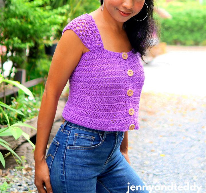 Crochet Everyday Crop Top Design - Free Pattern