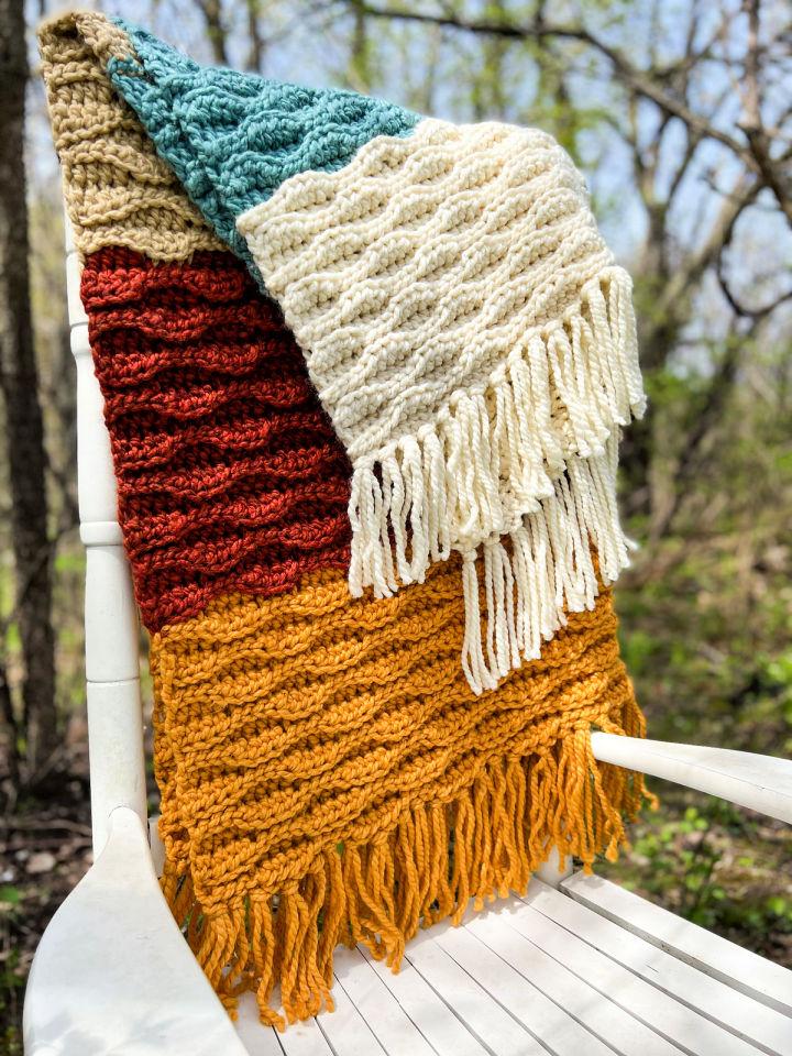 Crochet Fireside Chunky Blanket Pattern