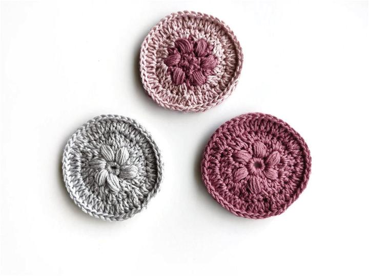 Crochet Flower Face Scrubbies Design - Free Pattern