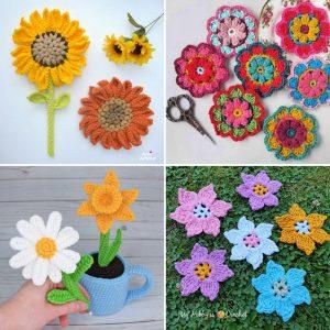 40 Free Crochet Flower Patterns (PDF Crochet Flowers Pattern)