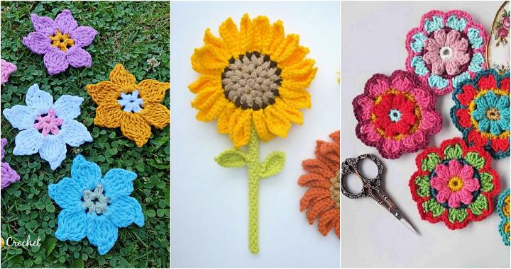 40 Free Crochet Flower Patterns (PDF Flowers Pattern)