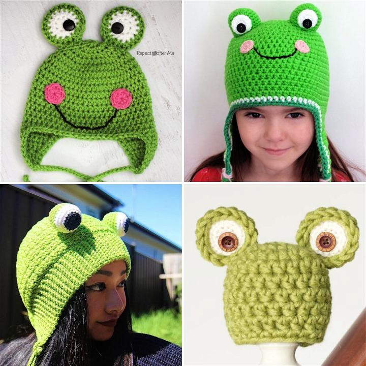 15 Free Crochet Frog Hat Patterns (Frog Beanie Pattern)