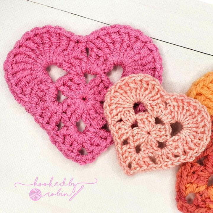 Crochet Granny Hearts Pattern
