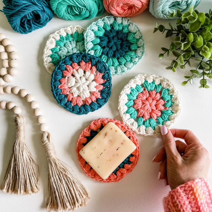 Crochet Granny Puff Face Scrubbies Pattern