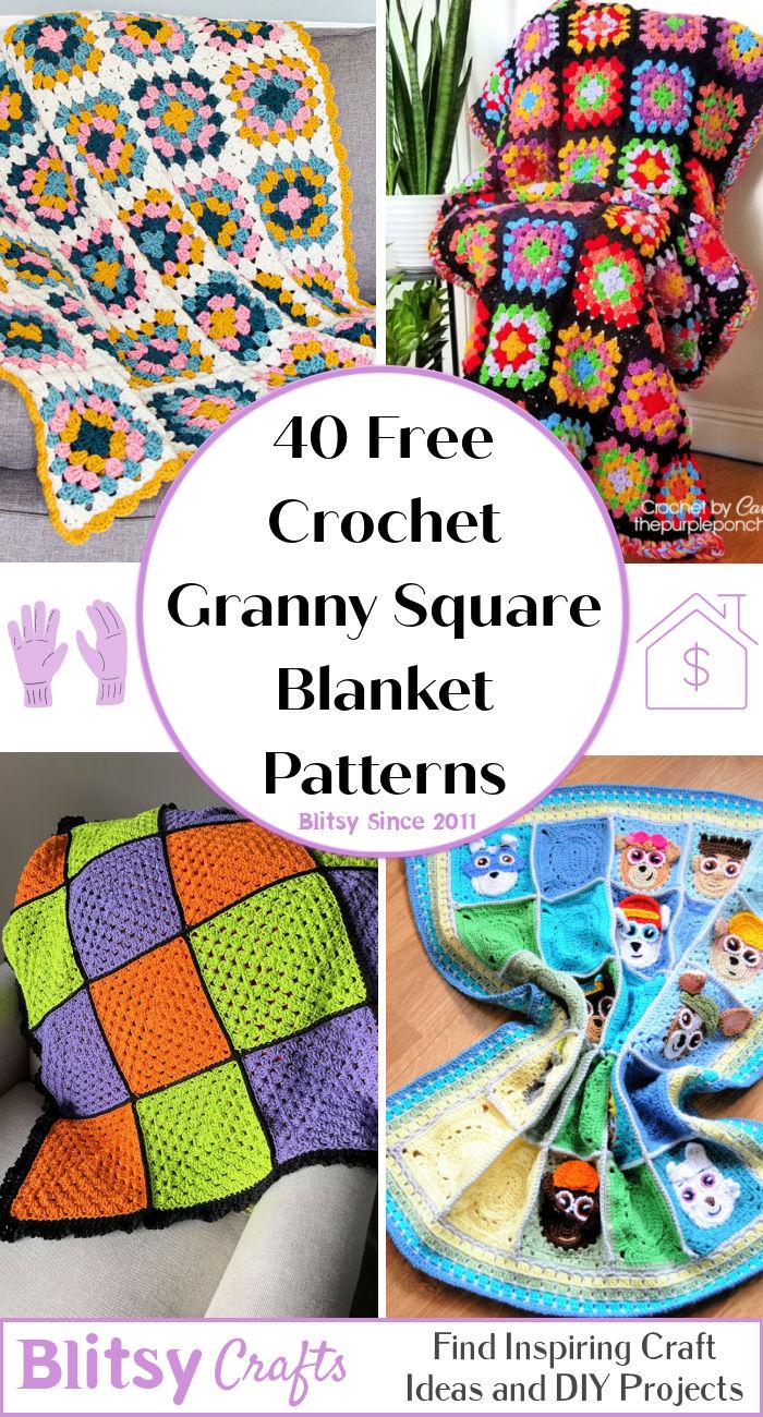 40 Crochet Granny Square Blanket Patterns (Free Pattern)