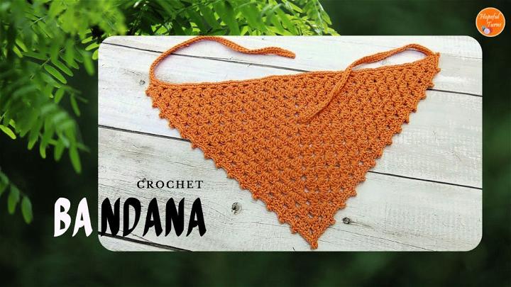 Crochet Granny Triangle Bandana Head Scarf