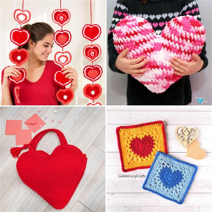 40 Easy Crochet Hearts: Free Crochet Heart Pattern