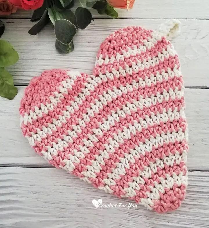 Crochet Heart Potholder - Free Pattern