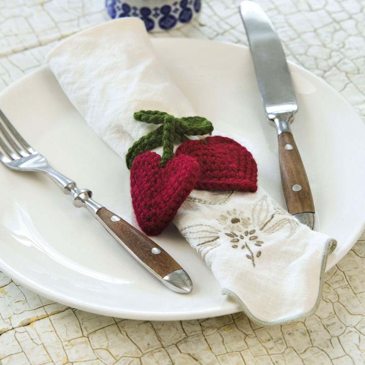 Crochet Heart Strings Napkin Tie Diagram