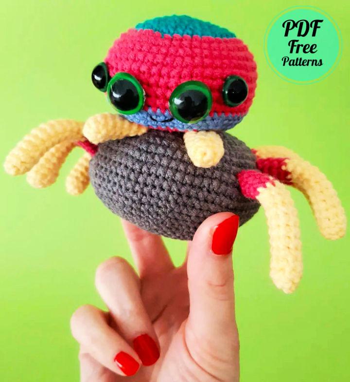 Crochet Jumper Spider Amigurumi Free PDF Pattern