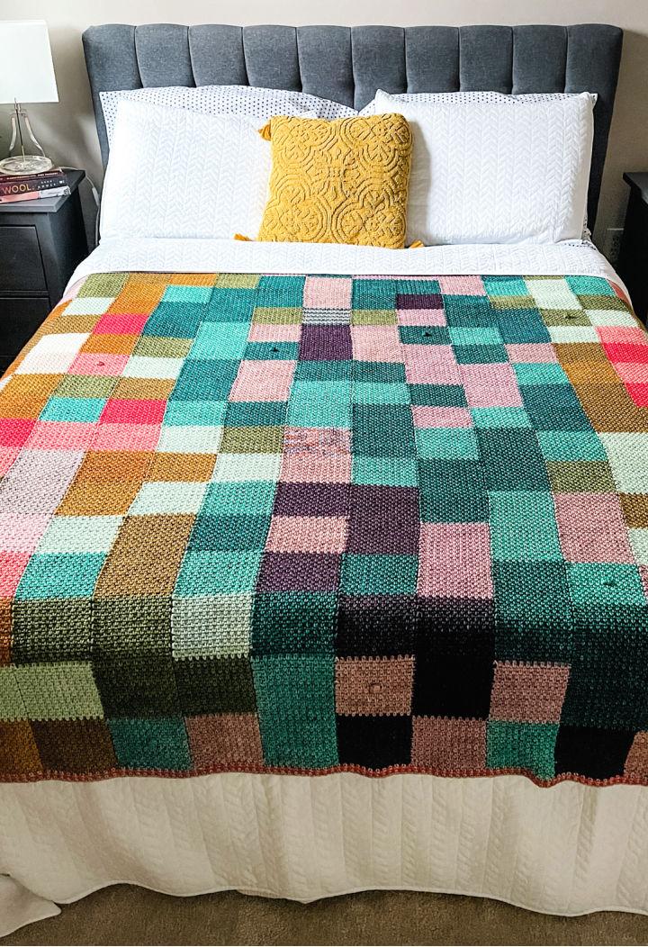 Crochet Linen Pixel Temperature Blanket Pattern