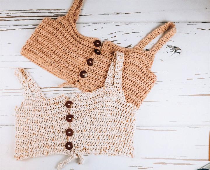 Crochet Meadow Tie Top Bralette Pattern