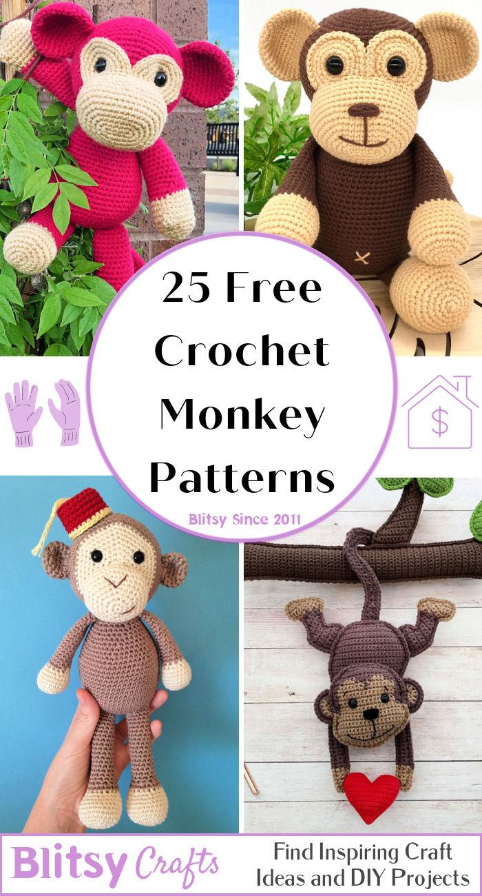 25 Free Crochet Monkey Patterns (PDF Pattern)