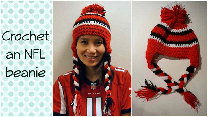 Crochet NFL Team Beanie Hat Tutorial