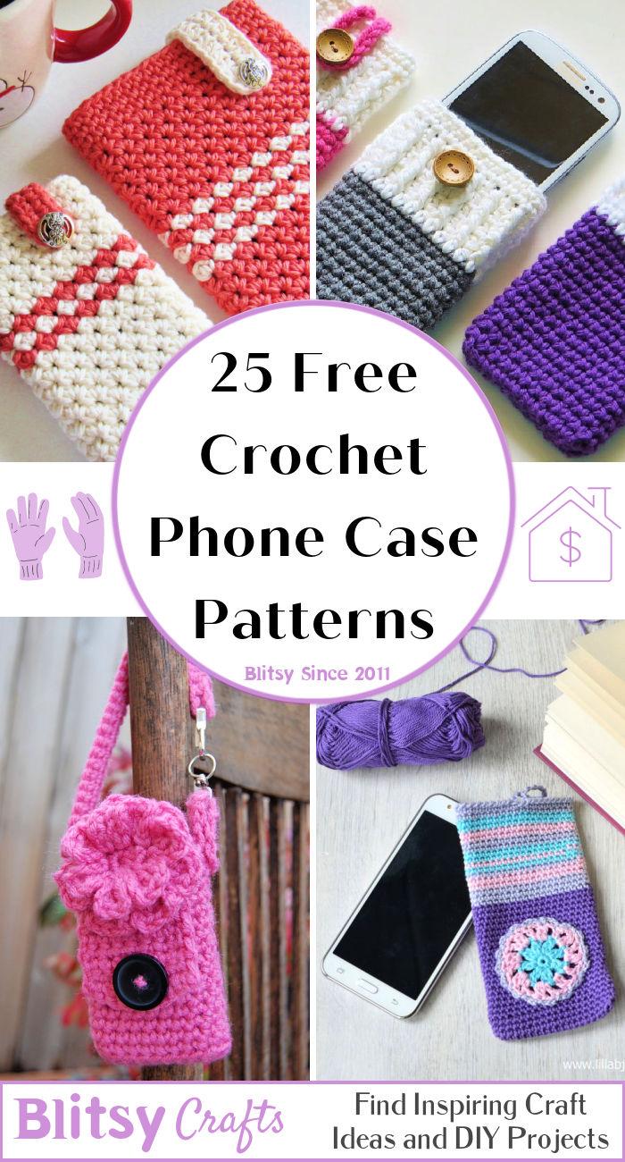 25 Free Crochet Phone Case Patterns - crocheted cell phone case pattern