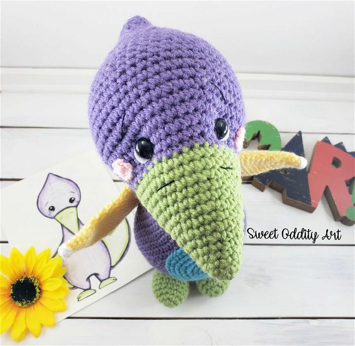 Crochet Pickles the Pterodactyl Dinosaur Pattern