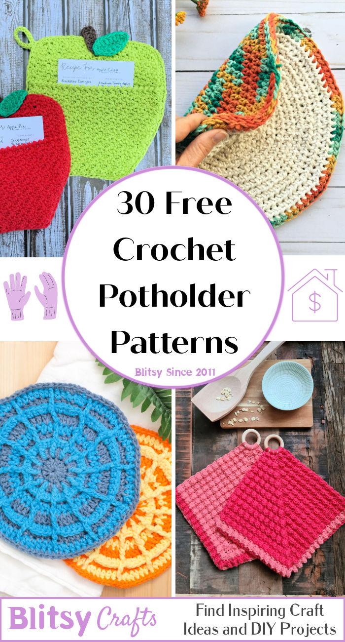 30 Free Crochet Potholder Patterns (Easy Crochet Pot Holder Pattern)
