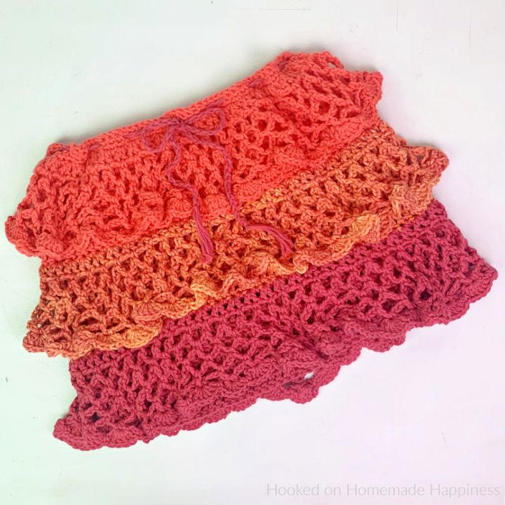 Crochet Ruffled Skirt Tutorial