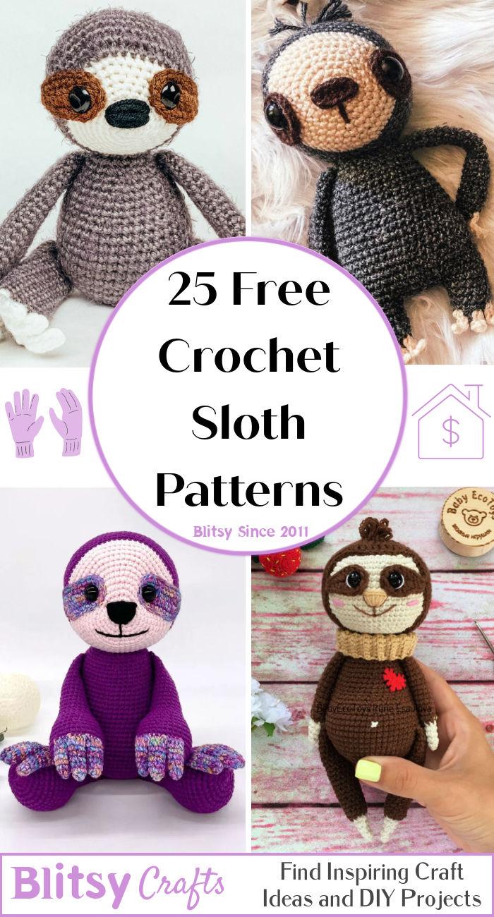 25 Free Crochet Sloth Patterns (Sloth Amigurumi Pattern)
