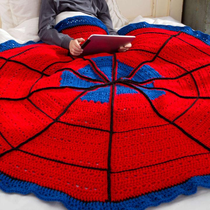 Crochet Spider Web Throw Blanket Pattern