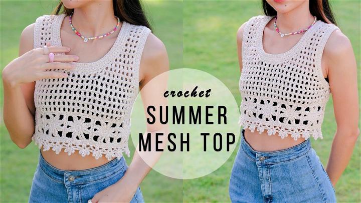 Crochet Summer Mesh Crop Top Pattern