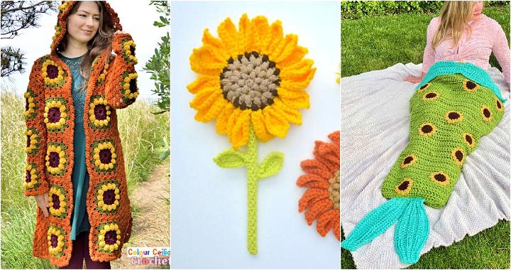 25 Free Crochet Sunflower Patterns (Easy PDF Pattern)