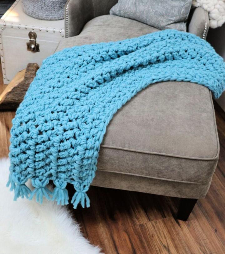 Crochet Super Bulky Yarn Herringbone Afghan Pattern