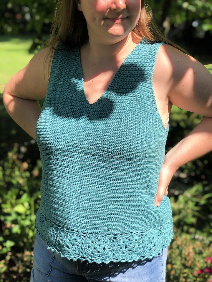 Crochet Tide Pool Tank Top Pattern For Women