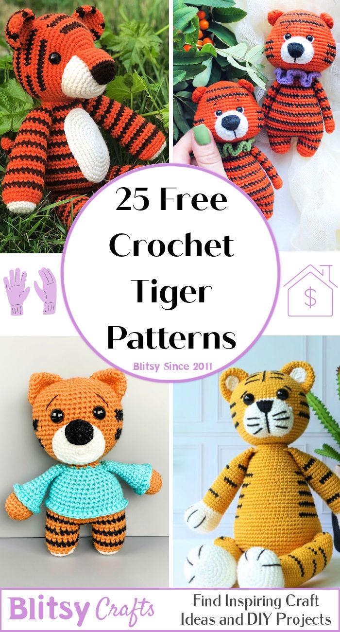 25 Free Crochet Tiger Patterns (Amigurumi Pattern)