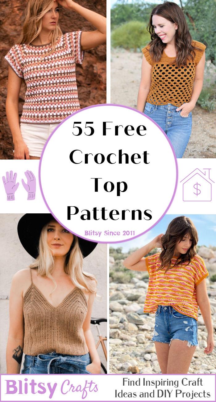 55 Free Crochet Top Patterns (Crop Top Pattern and Tank Top Pattern)