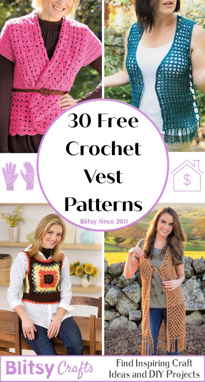 30 Free Crochet Vest Patterns (Easy Pattern)