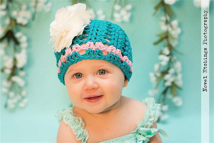 Free Crochet Baby Girl Ava Beanie Pattern