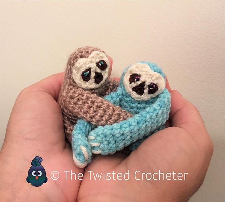 Crocheted Baby Sloth Amigurumi Pattern